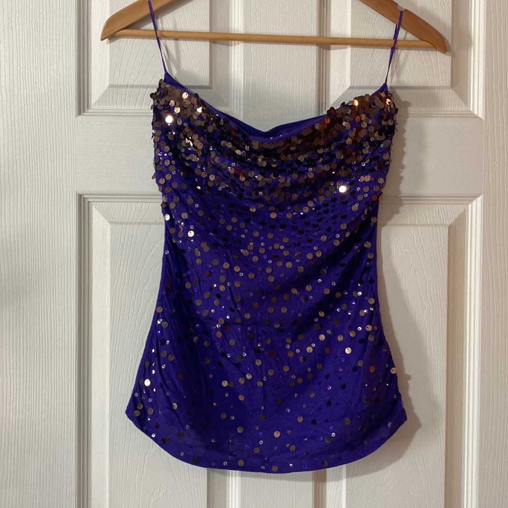 Express Women’s Sequins Strapless Top